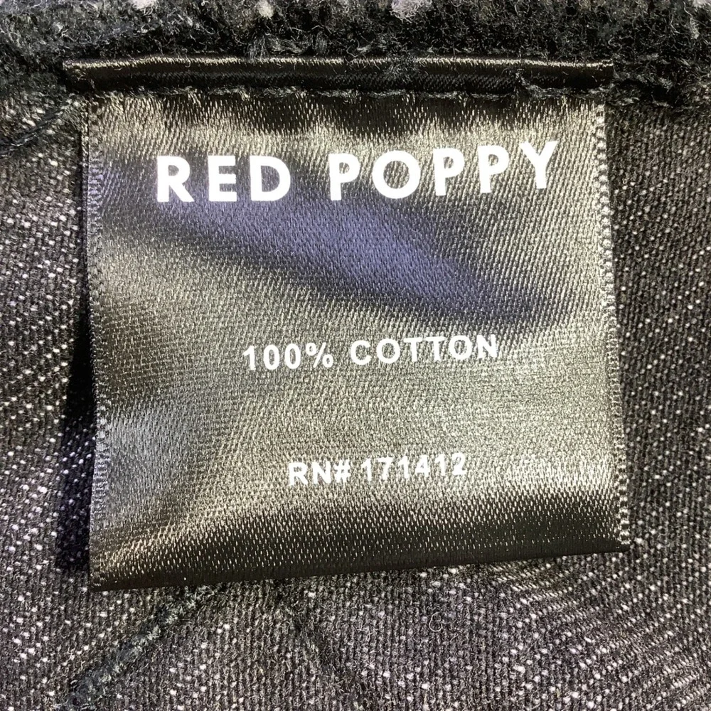 Red‎ Poppy Mens Black Wash Embellished Graphic Denim Jacket Size M NWT
